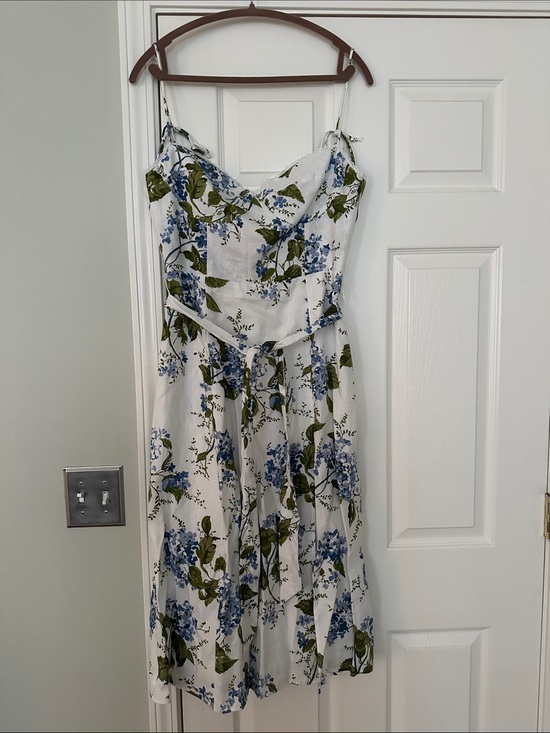Reformation Dresses & Skirts - Reformation Floral Spaghetti-Strap Midi Dress in White and Blue